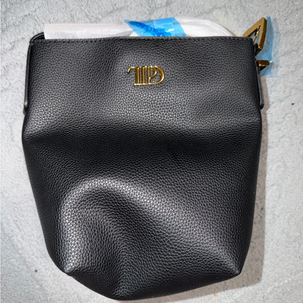 Taylor Swift Black Crossbody Bag with Gold Hardware